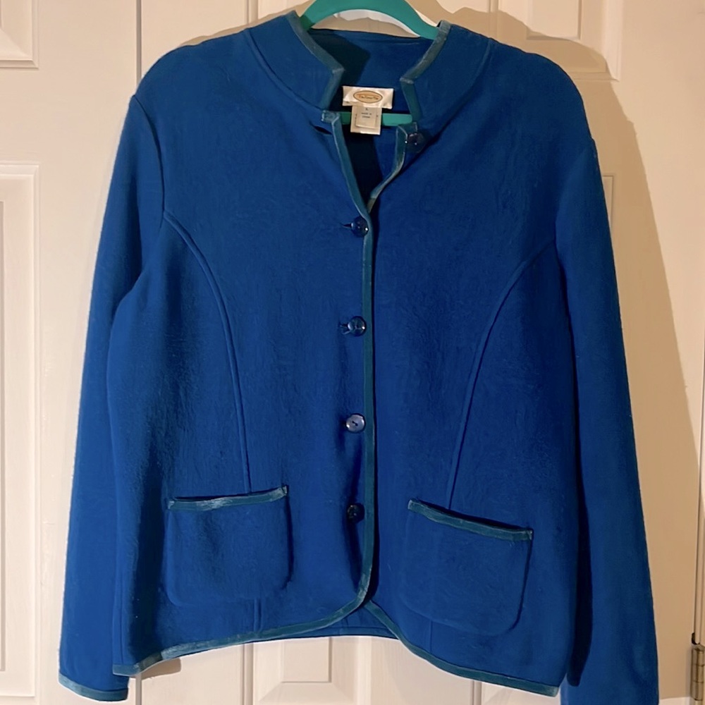 Talbots Wool Jacket - gemstone blue